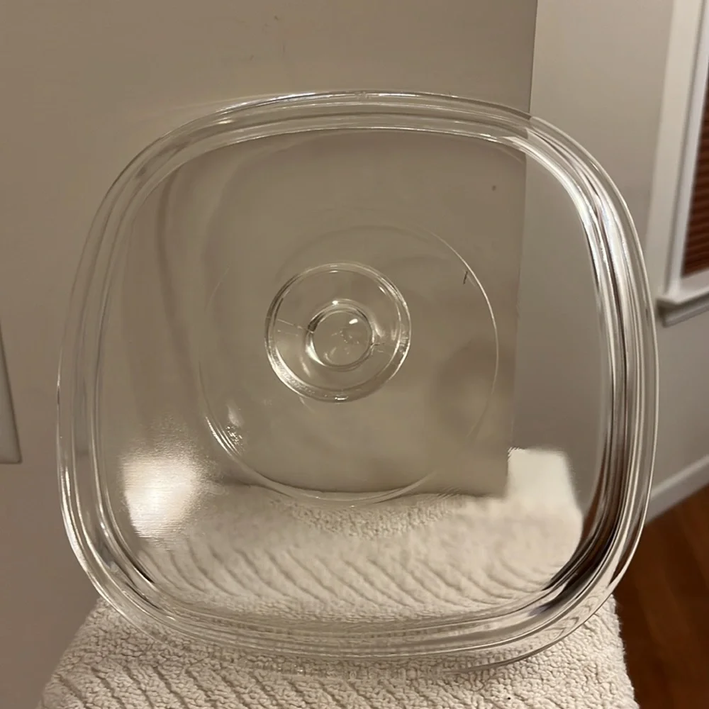 Vintage Corningware Cornflower Blue Square Baking Dish Glass Lid 3 Quart